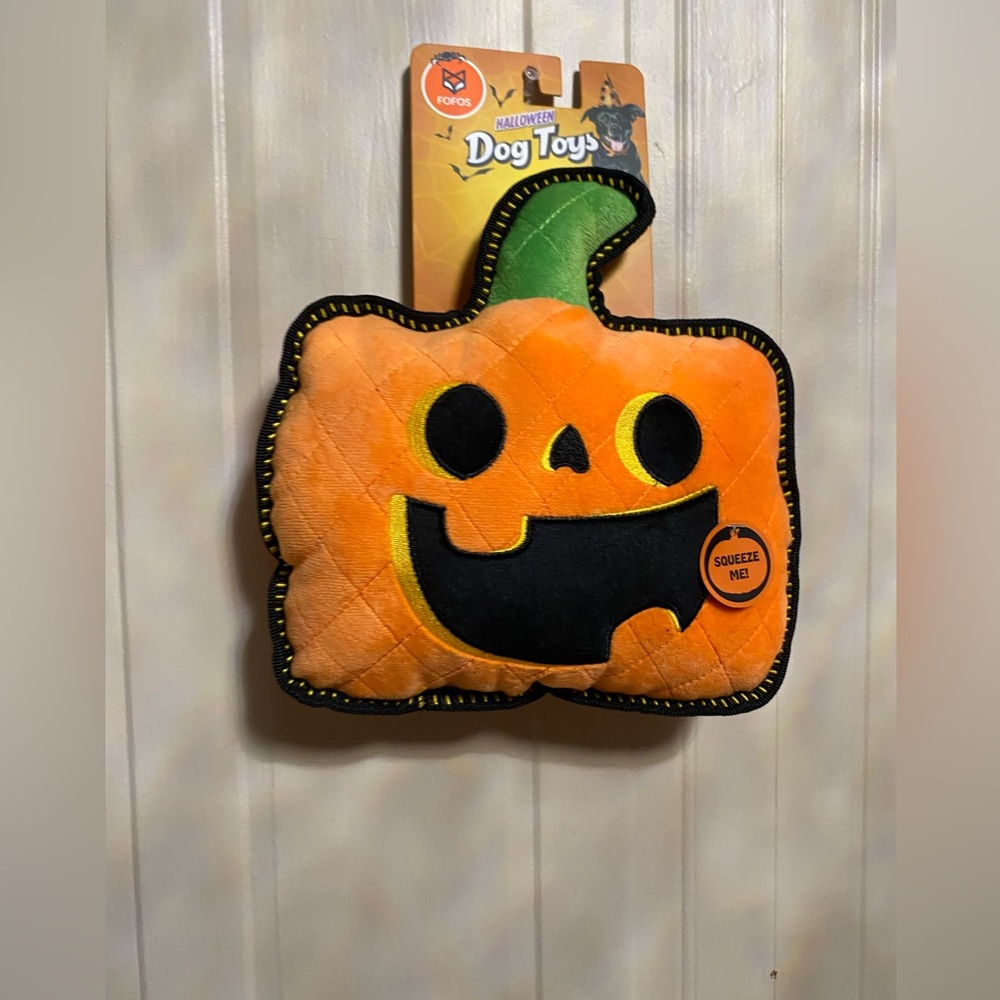 - Brand New Beutiful Fofos pumpkin dog toy With Squeaker.